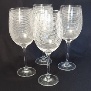 Mikasa Cheers "Horizontal Stripe" Wine Glasses - Set of 4
